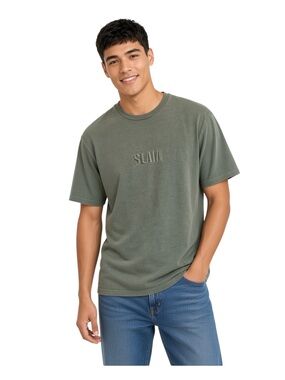 Slam embroidered green t-shirt
